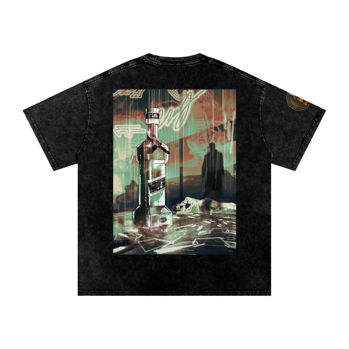 Snow Washed Oversized Cotton T-Shirt