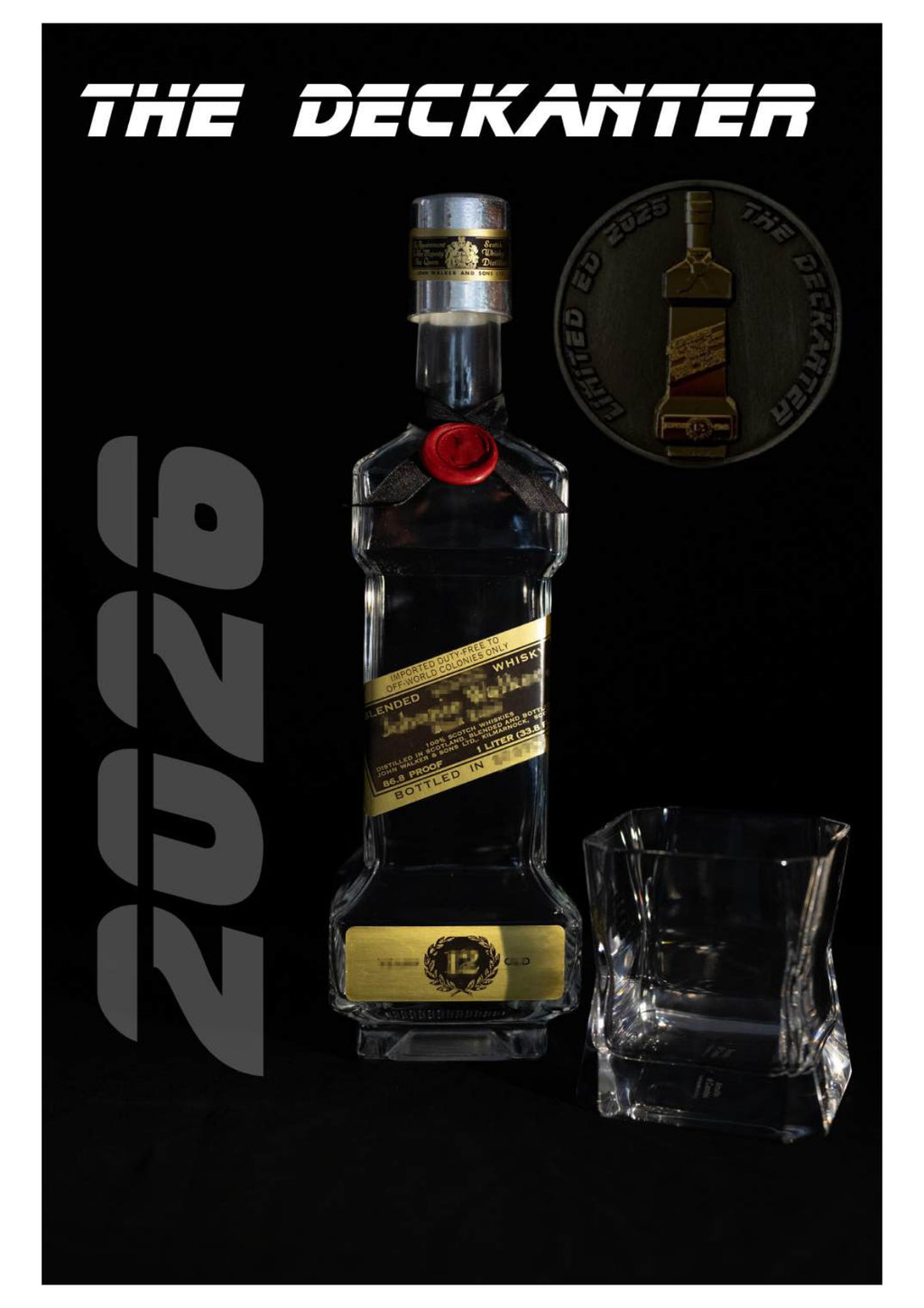 The DECKANTER Prop Replica Bottle - 1982 Sci-Fi Movie Inspired